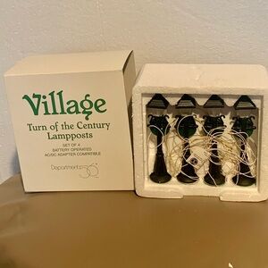 Department 56 Turn of the Century Lampposts - Black